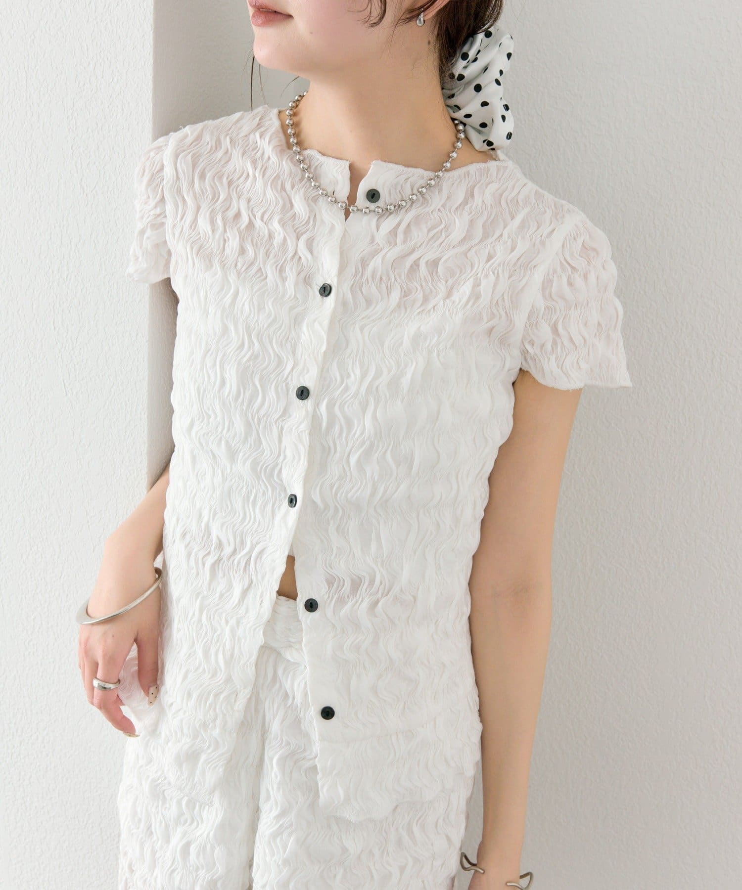mystic Airy Shirring Blouse - Image 5