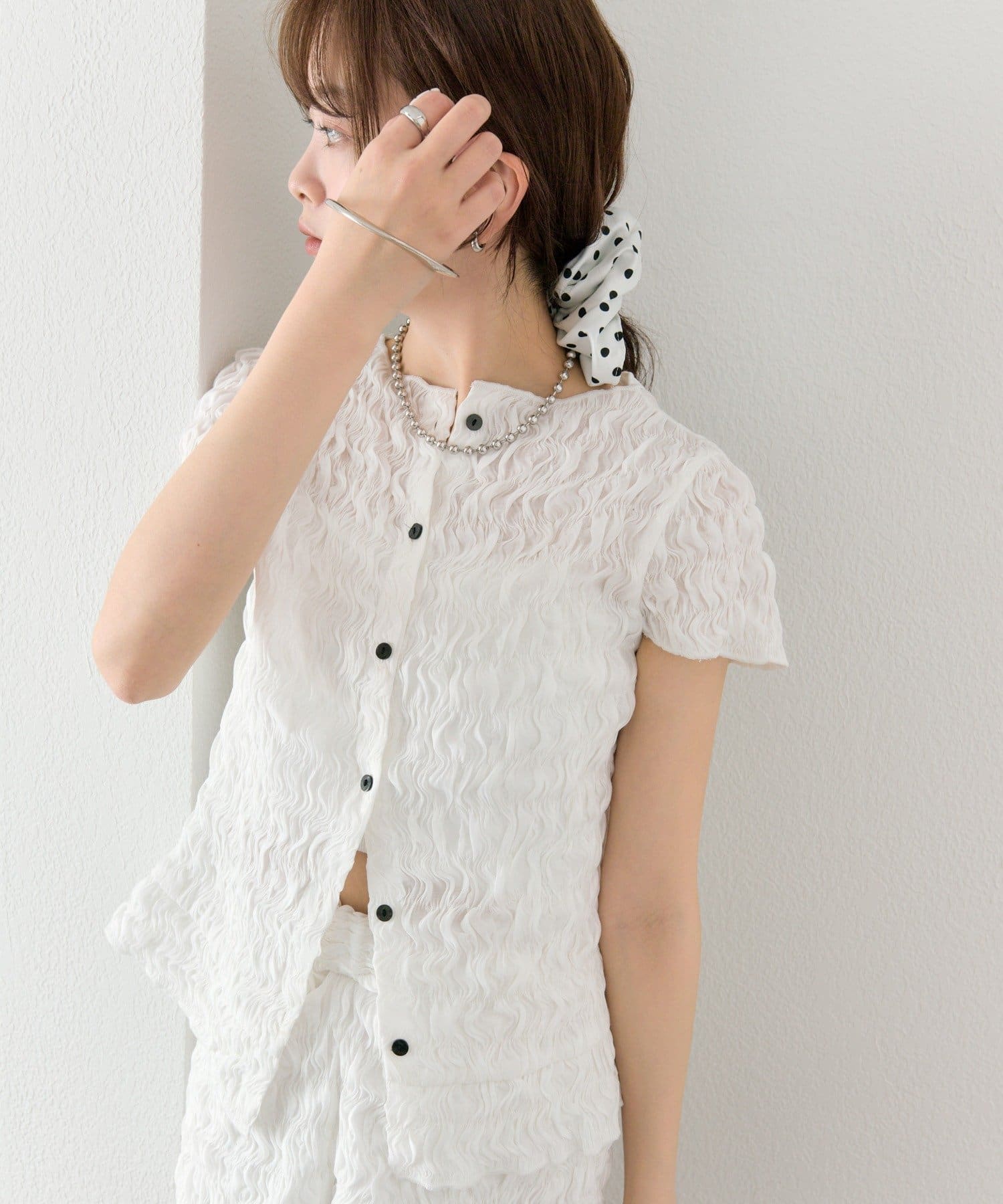mystic Airy Shirring Blouse - Image 7