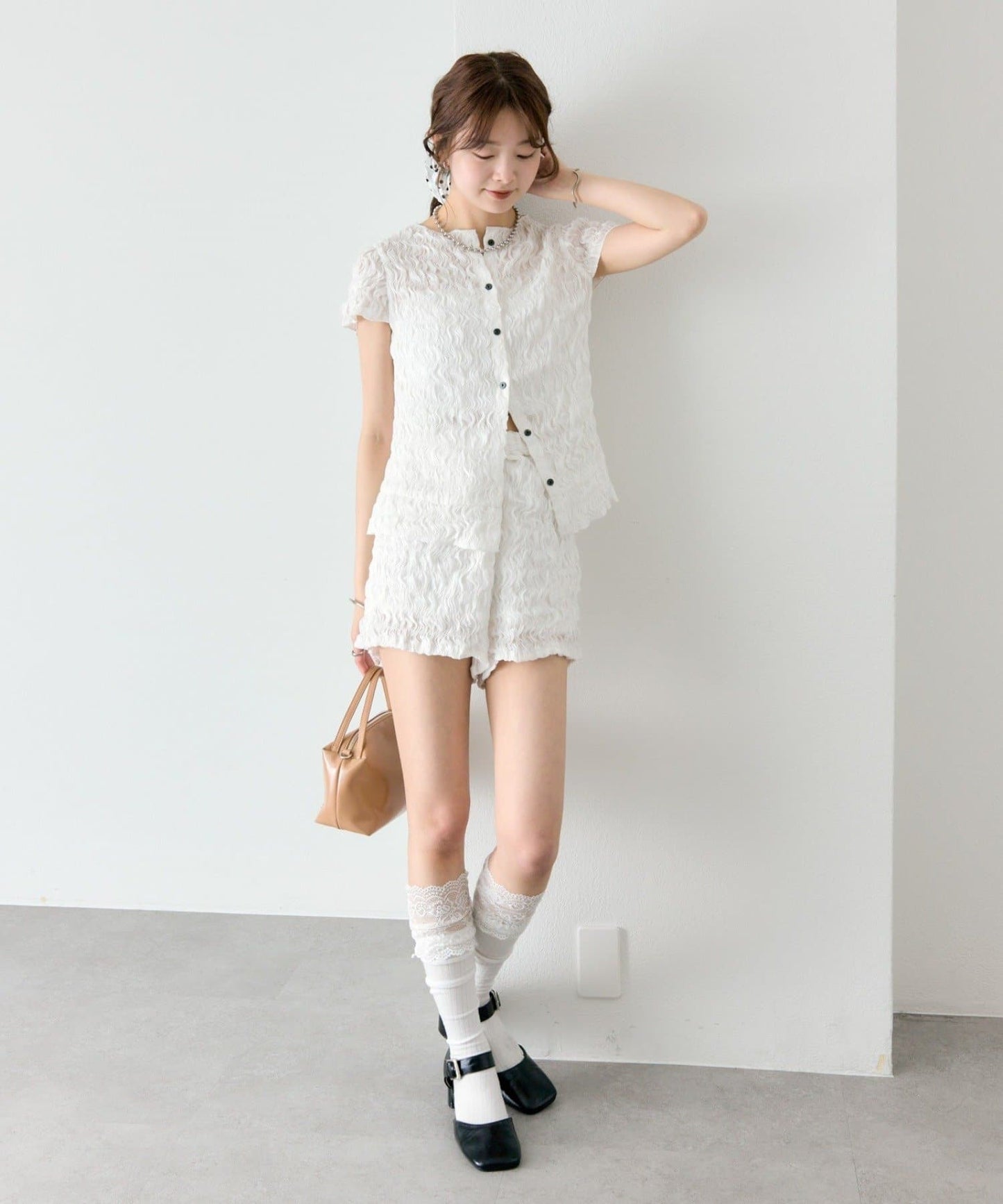 mystic Airy Shirring Blouse - Image 9