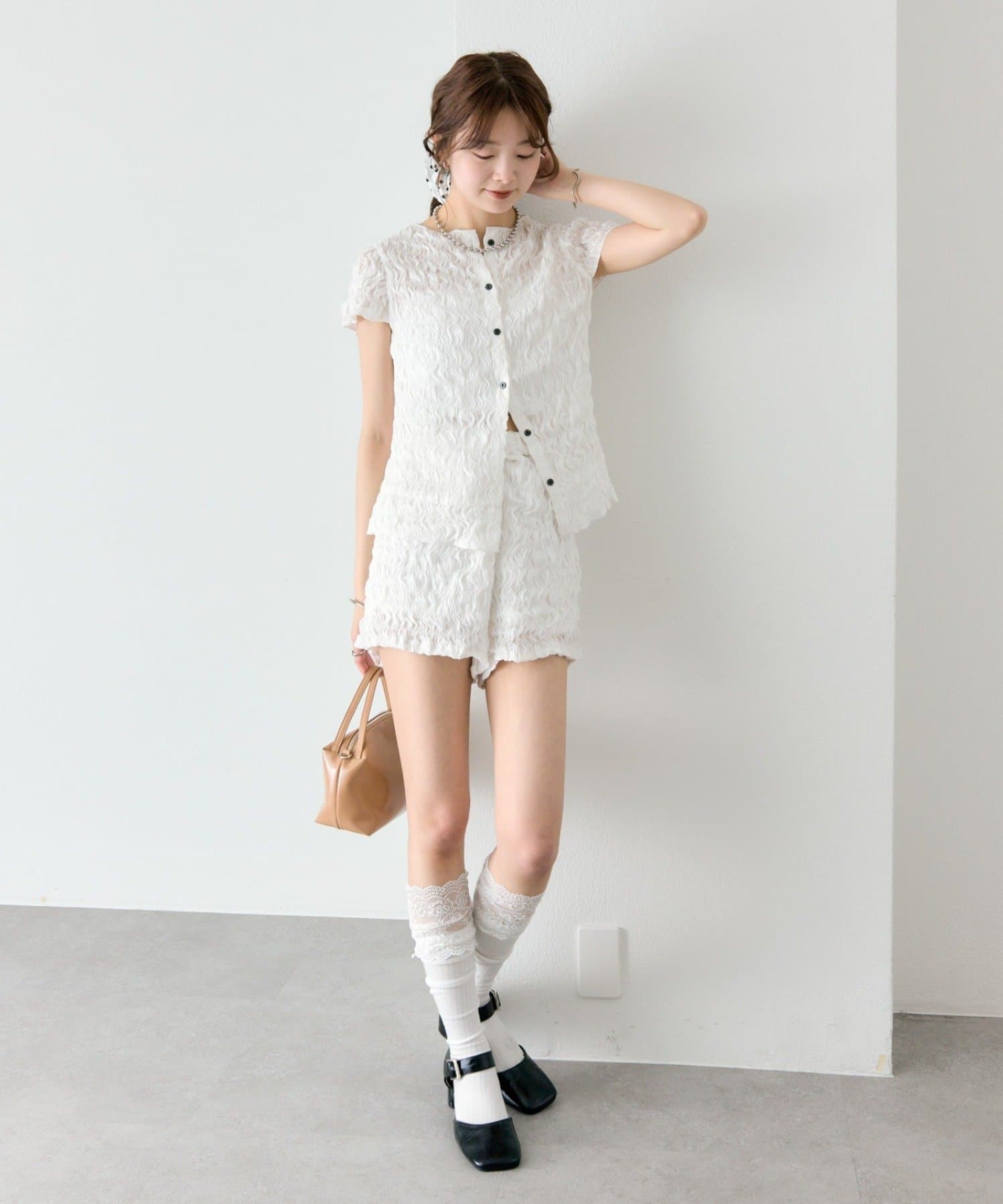 mystic Airy Shirring Blouse - Image 9