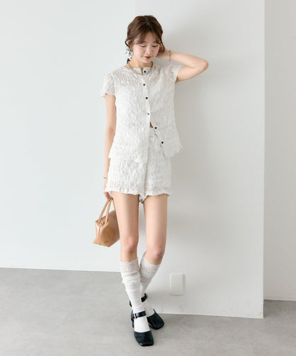 mystic Airy Shirring Blouse - Image 9