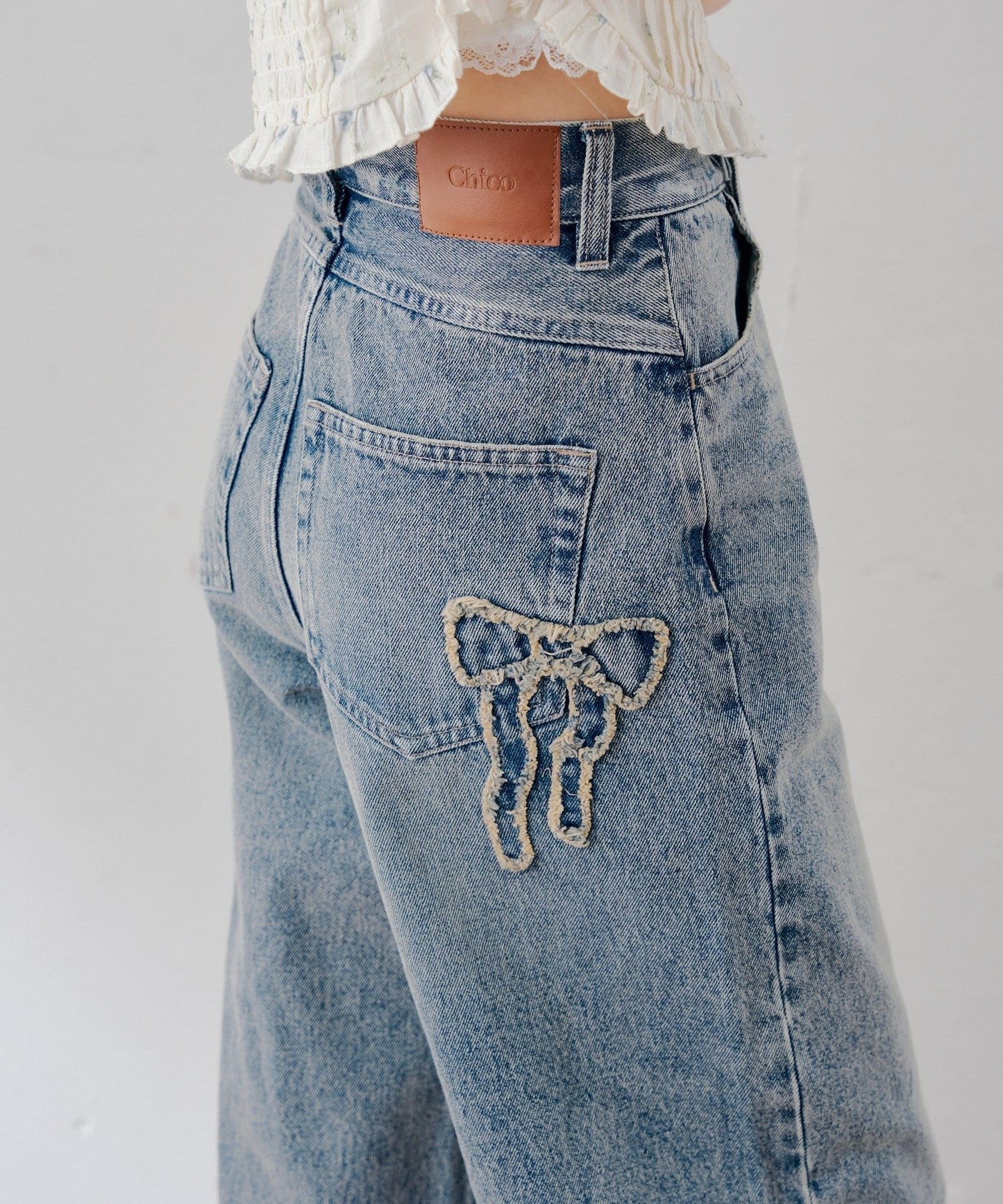 [Set Fair Item #10] CHICO Pocket design wide-leg denim - Image 2