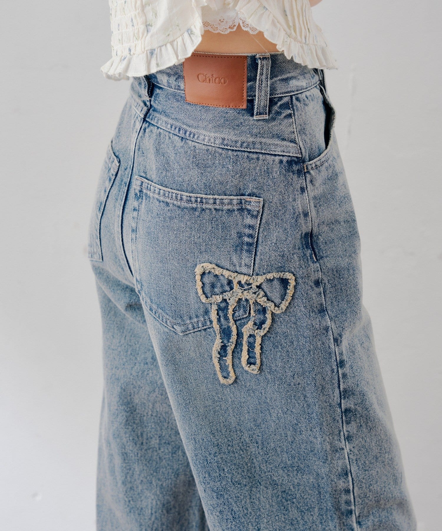 [Set Fair Item #10] CHICO Pocket design wide-leg denim - Image 2