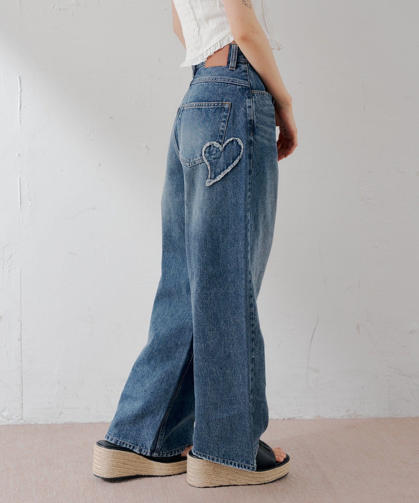 [Set Fair Item #10] CHICO Pocket design wide-leg denim - Image 6