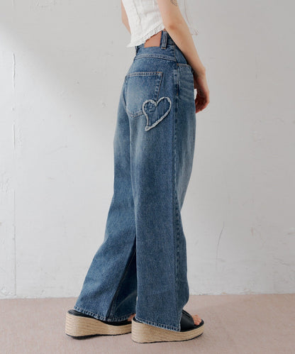 [Set Fair Item #10] CHICO Pocket design wide-leg denim - Image 6