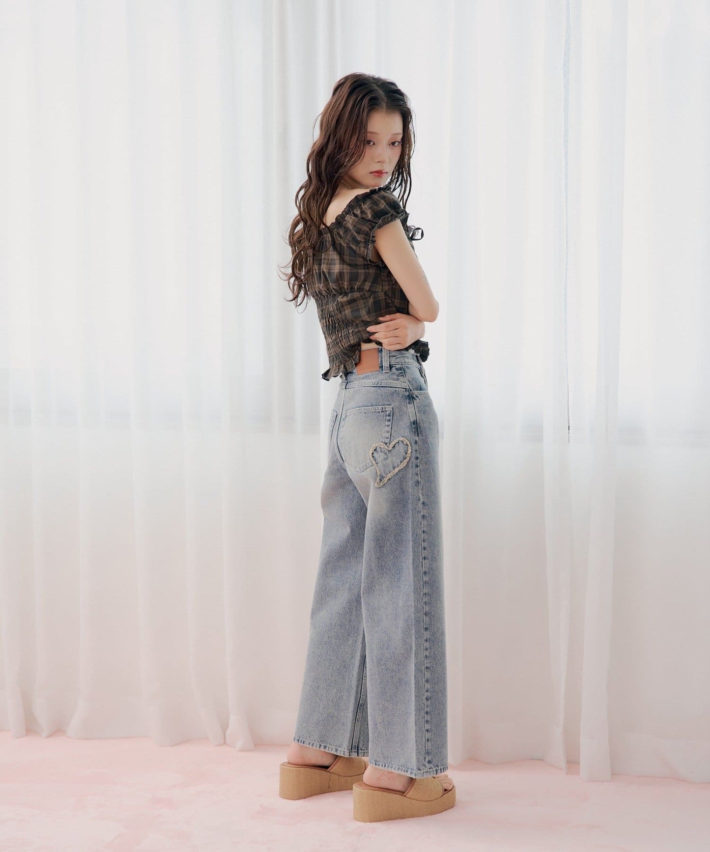 [Set Fair Item #10] CHICO Pocket design wide-leg denim - Image 10