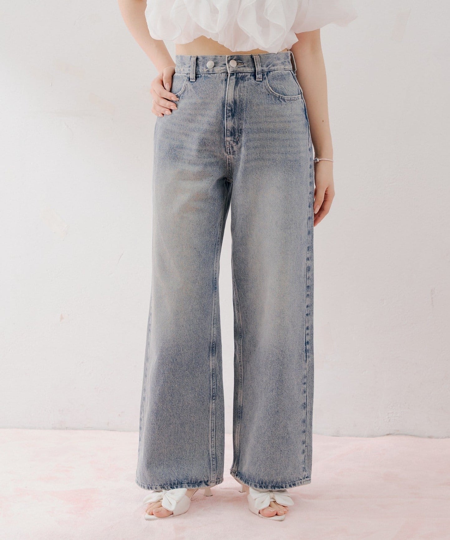[Set Fair Item #10] CHICO Pocket design wide-leg denim - Image 12