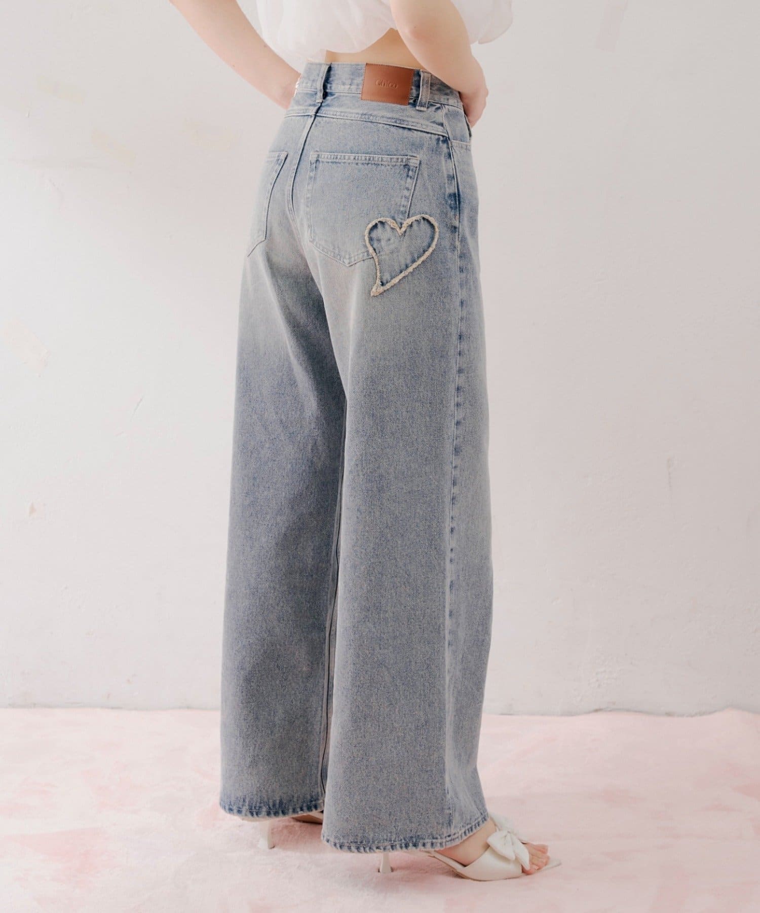[Set Fair Item #10] CHICO Pocket design wide-leg denim - Image 4