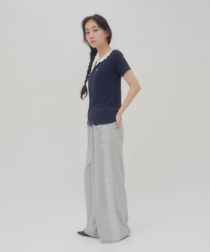 umm. By Discoat Lace邊繫帶運動褲 - Image 19
