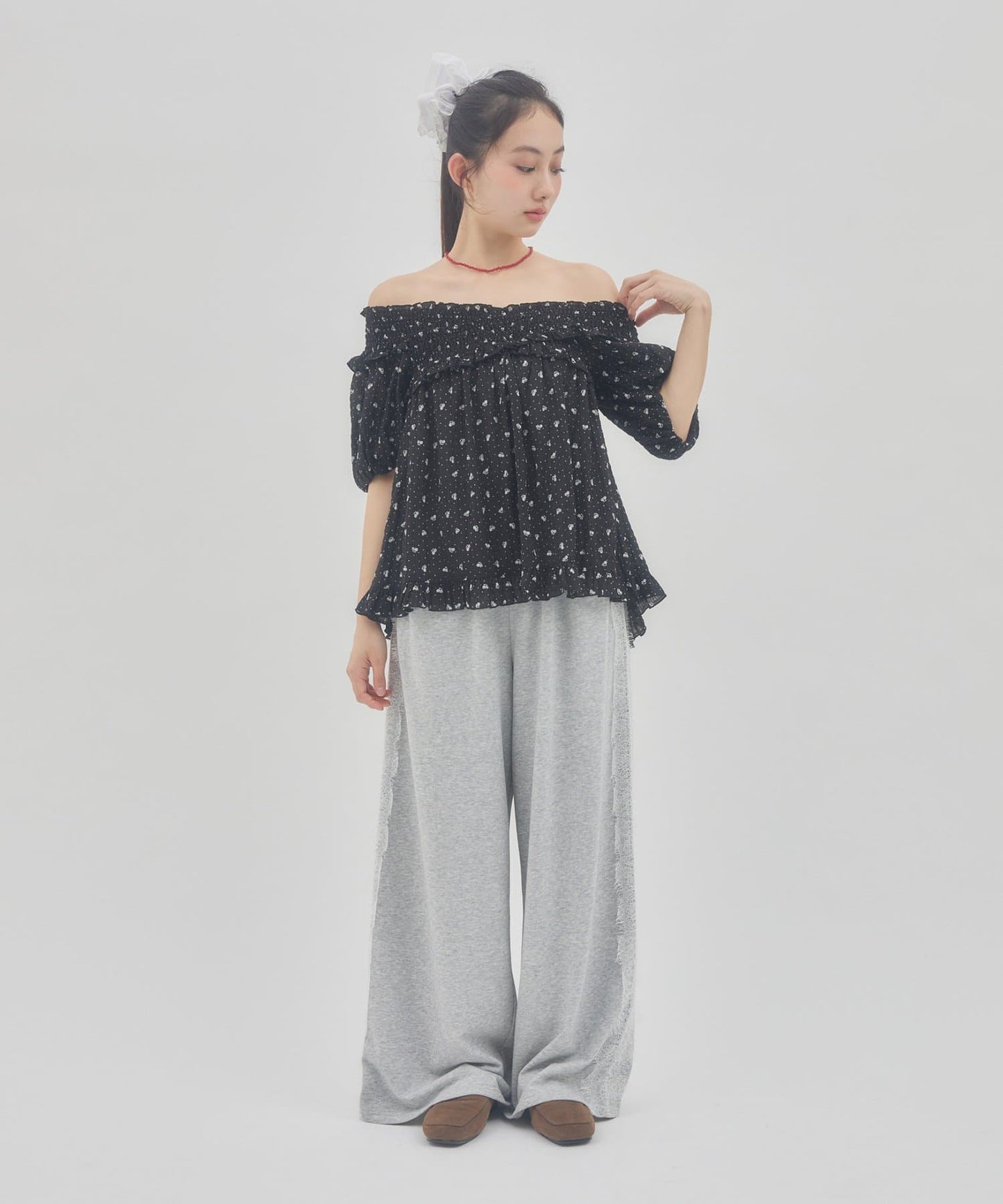 umm. By Discoat Lace邊繫帶運動褲 - Image 20