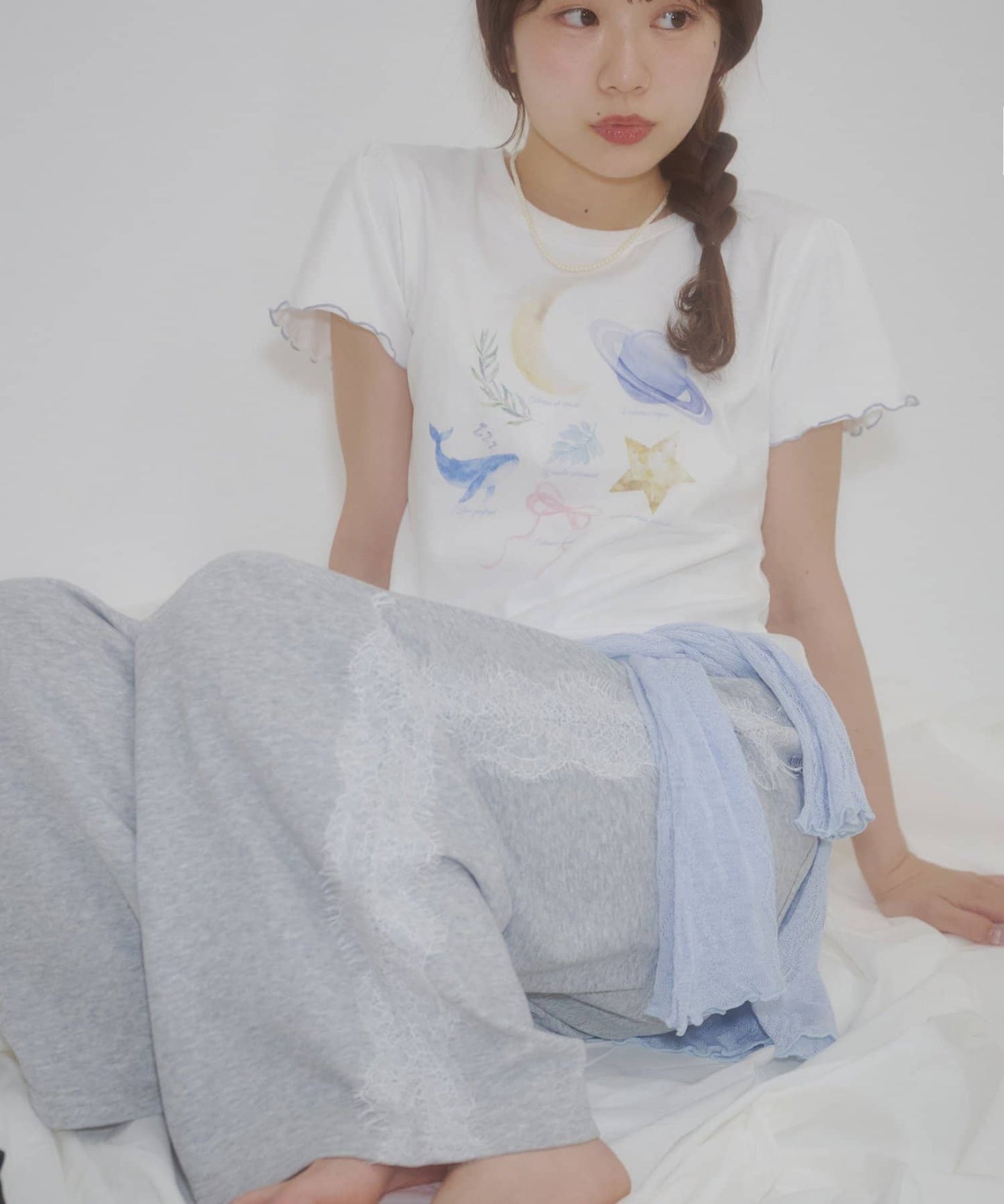 umm. By Discoat Lace邊繫帶運動褲 - Image 11
