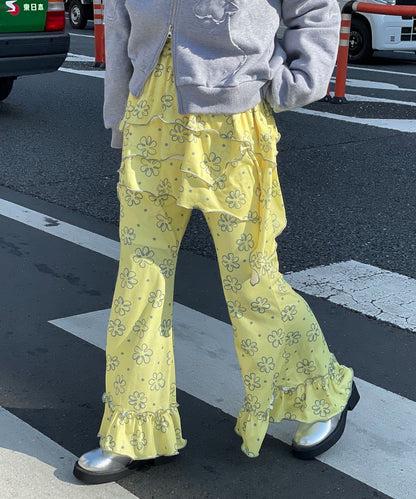 HELLO.SANFRANCISCO 不對稱半身裙+喇叭褲SET - Image 13