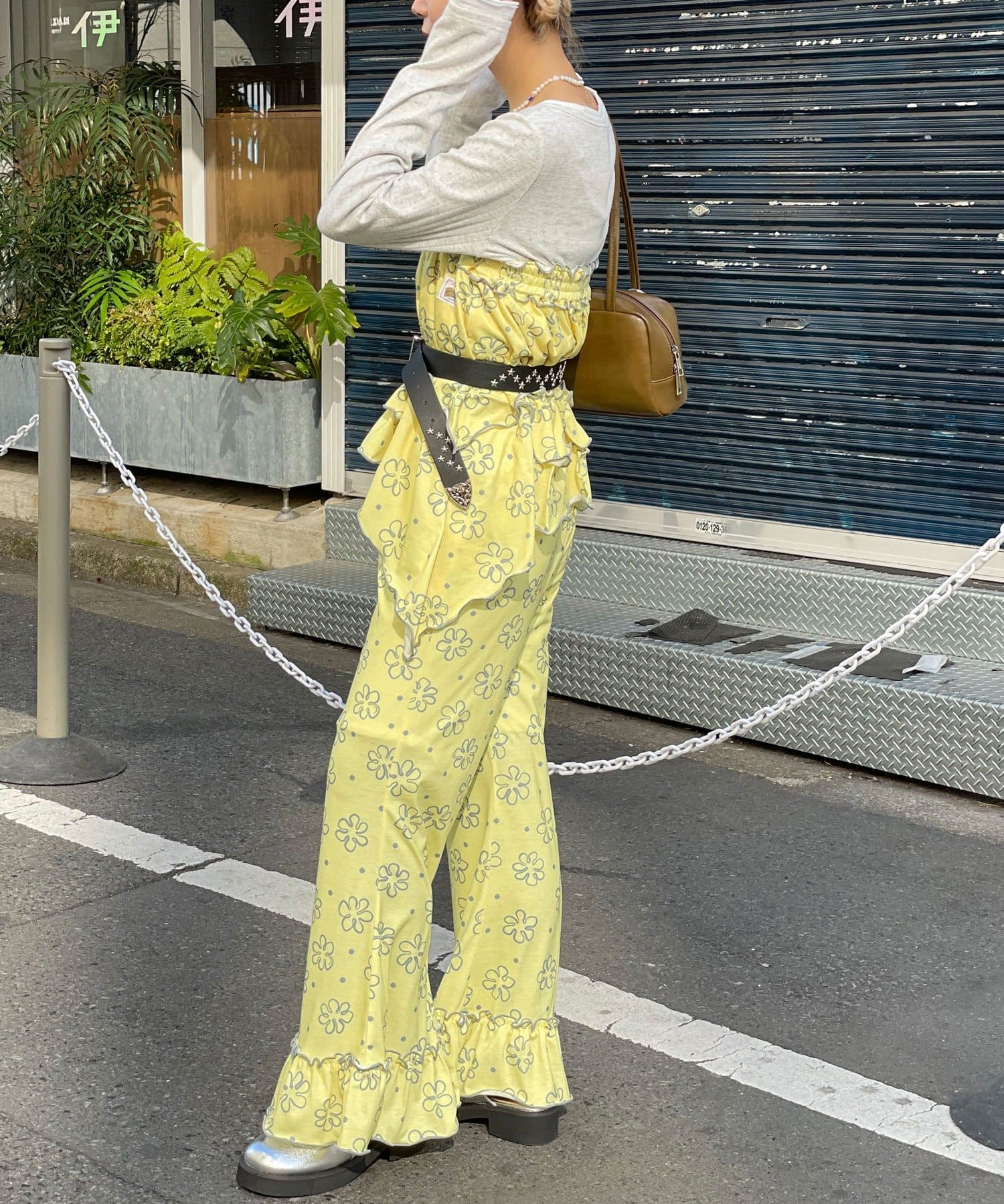 HELLO.SANFRANCISCO 不對稱半身裙+喇叭褲SET - Image 6