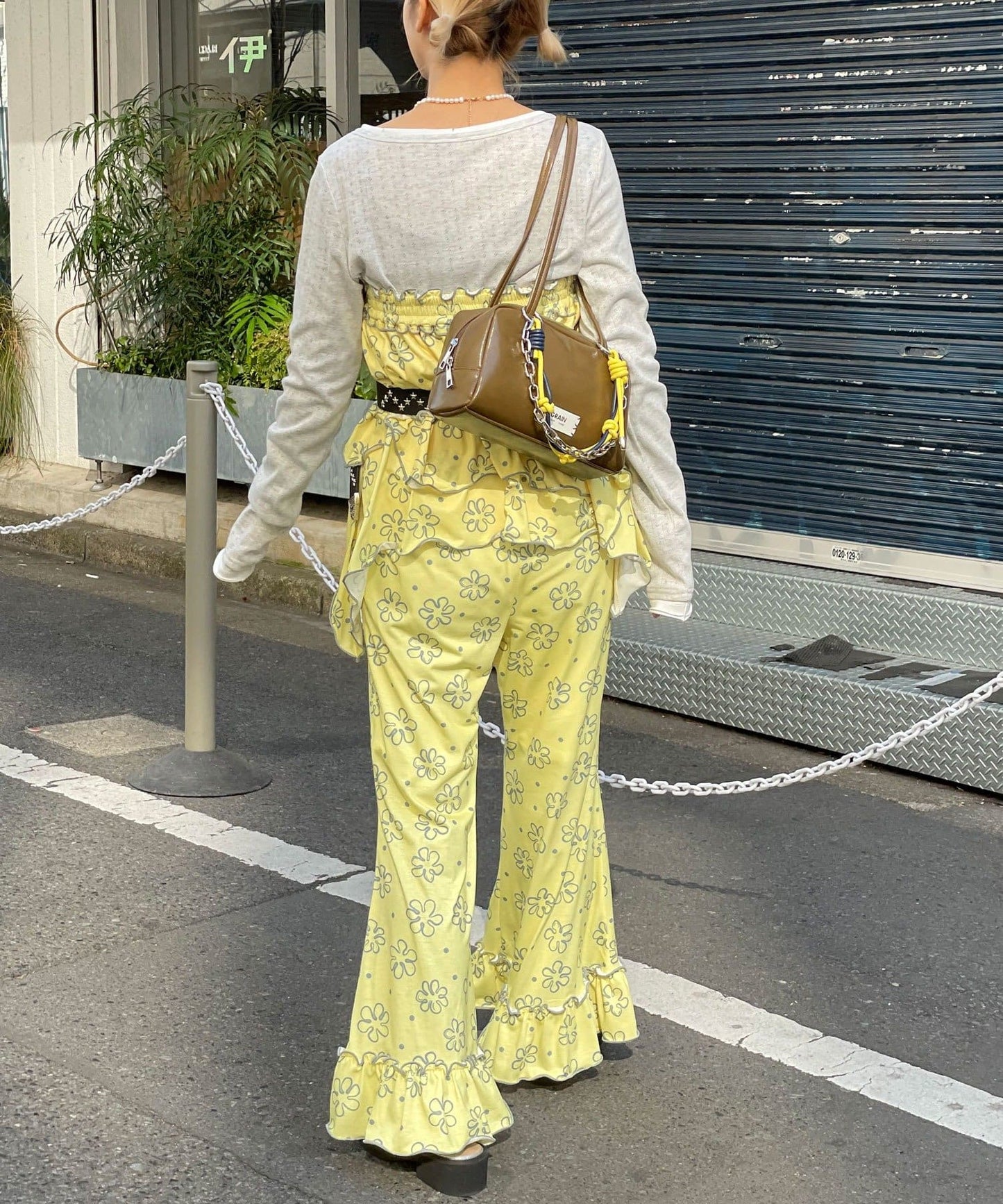 HELLO.SANFRANCISCO 不對稱半身裙+喇叭褲SET - Image 7