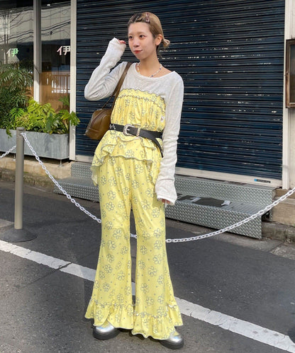 HELLO.SANFRANCISCO 不對稱半身裙+喇叭褲SET - Image 8