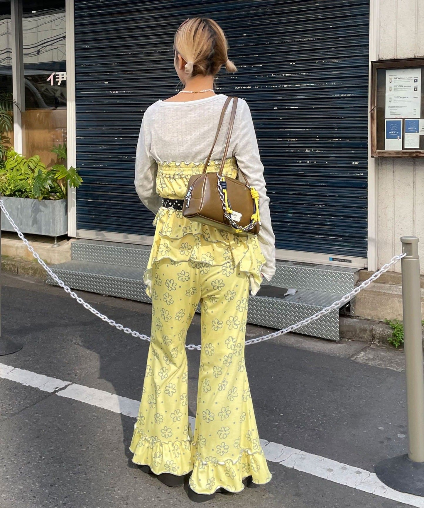 HELLO.SANFRANCISCO 不對稱半身裙+喇叭褲SET - Image 10