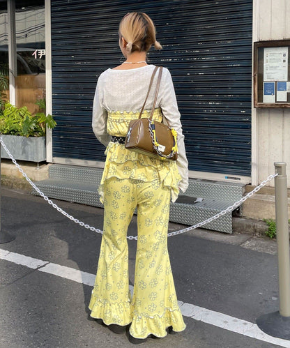 HELLO.SANFRANCISCO 不對稱半身裙+喇叭褲SET - Image 10