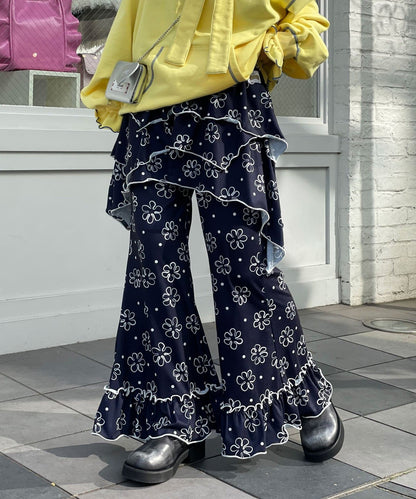 HELLO.SANFRANCISCO 不對稱半身裙+喇叭褲SET - Image 2