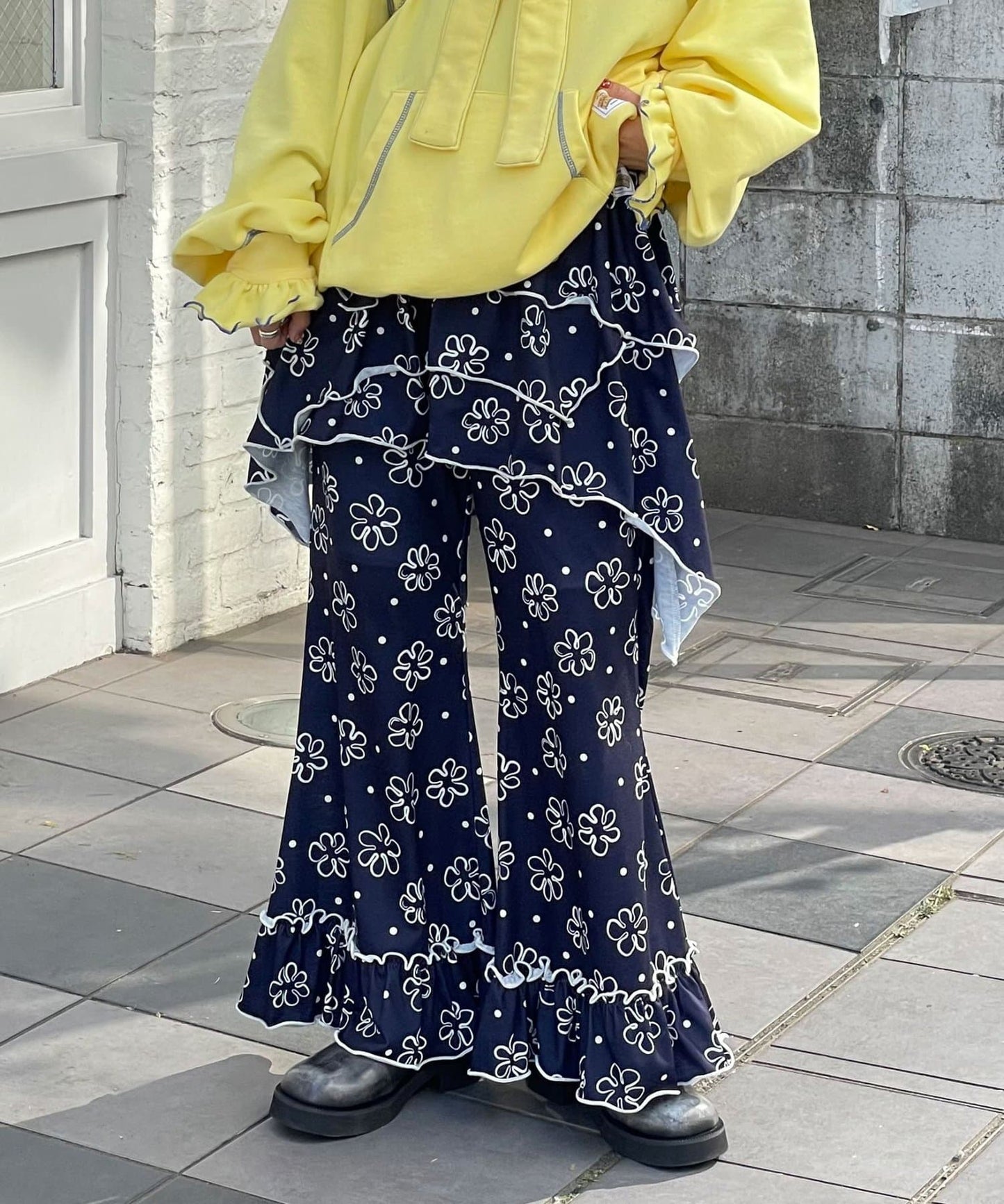 HELLO.SANFRANCISCO 不對稱半身裙+喇叭褲SET - Image 19