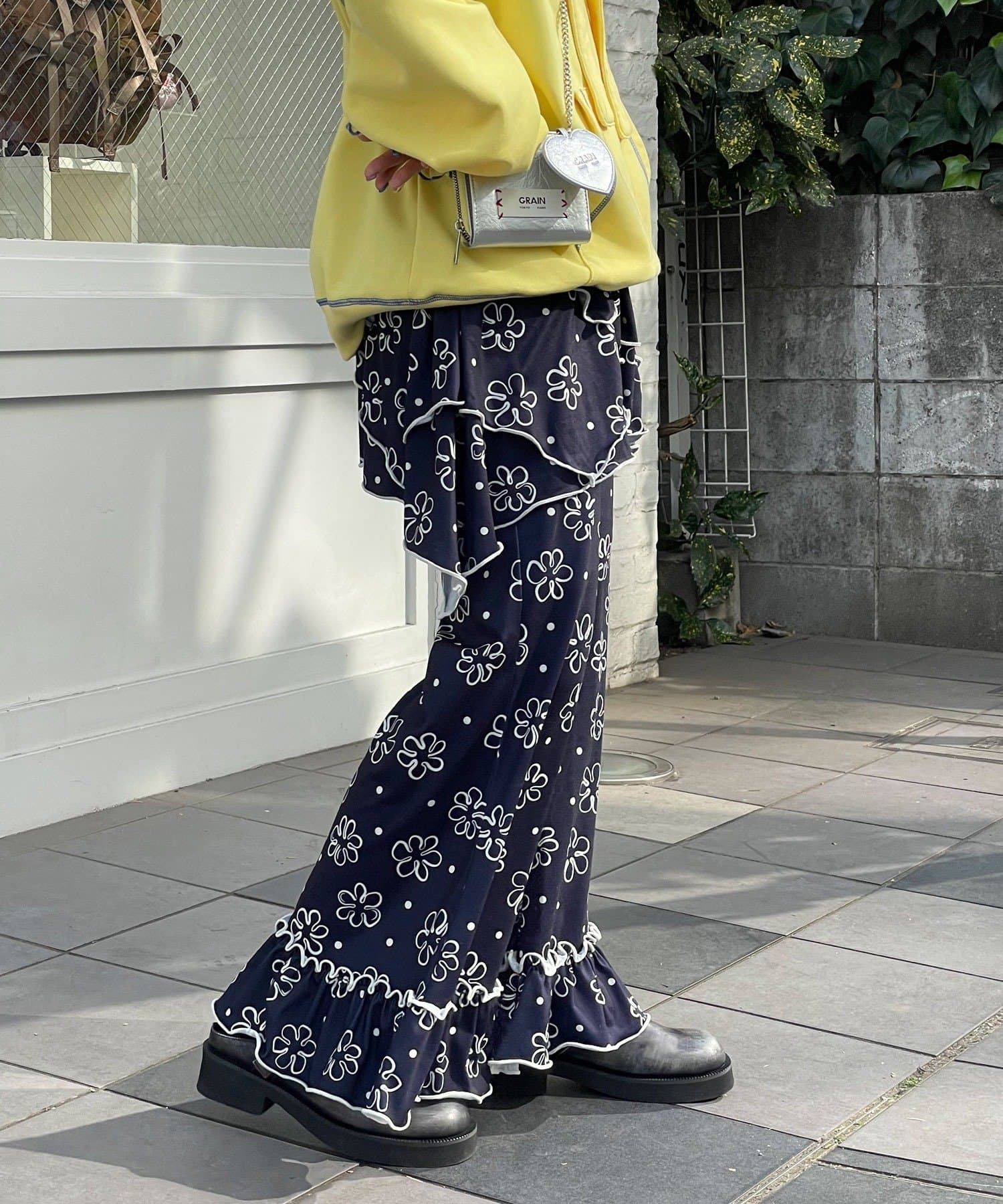 HELLO.SANFRANCISCO 不對稱半身裙+喇叭褲SET - Image 21