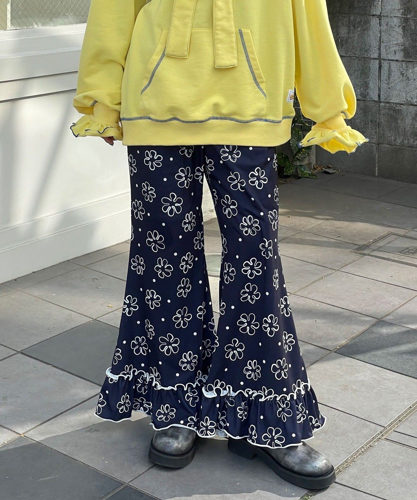 HELLO.SANFRANCISCO 不對稱半身裙+喇叭褲SET - Image 23