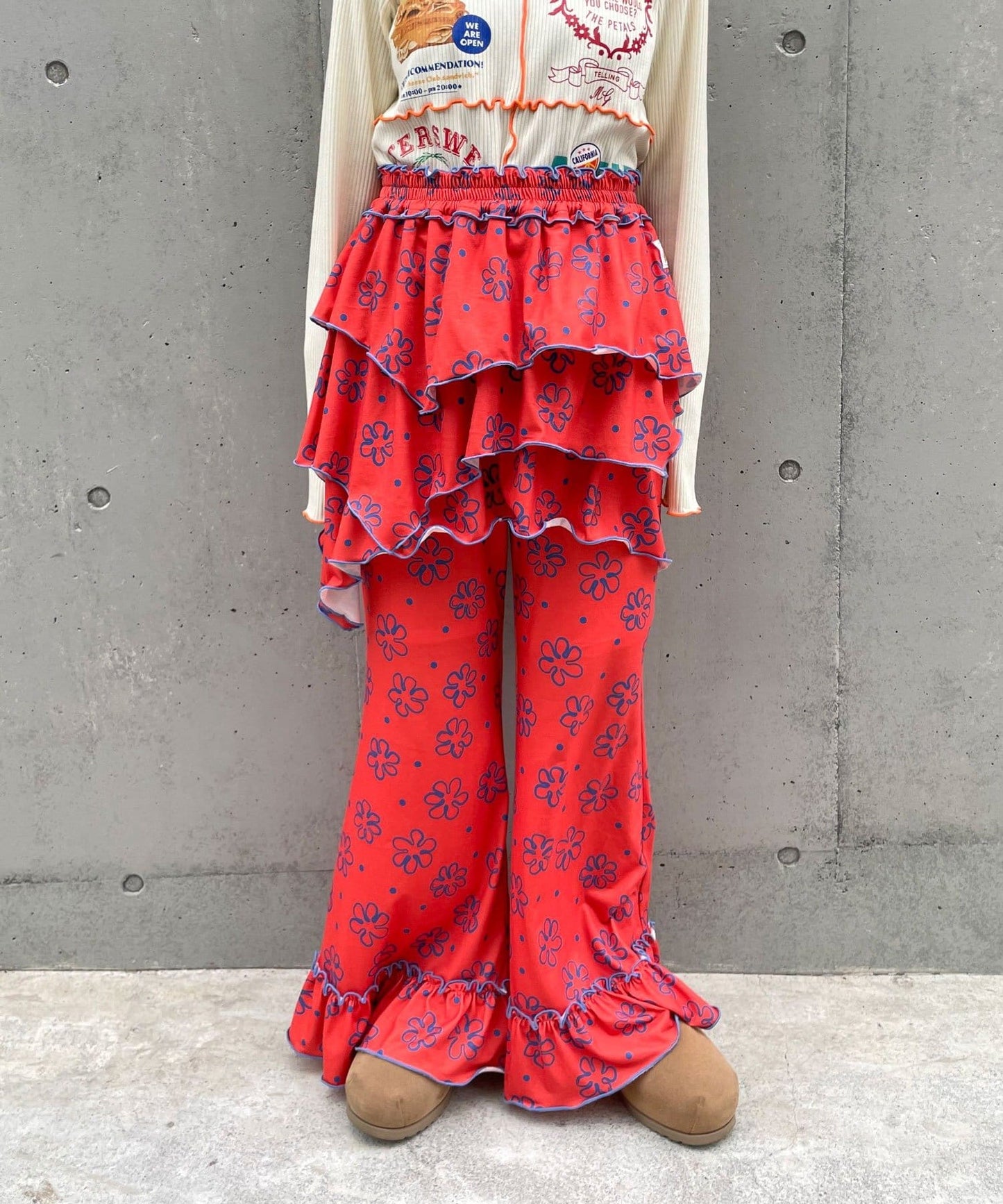 HELLO.SANFRANCISCO 不對稱半身裙+喇叭褲SET - Image 44