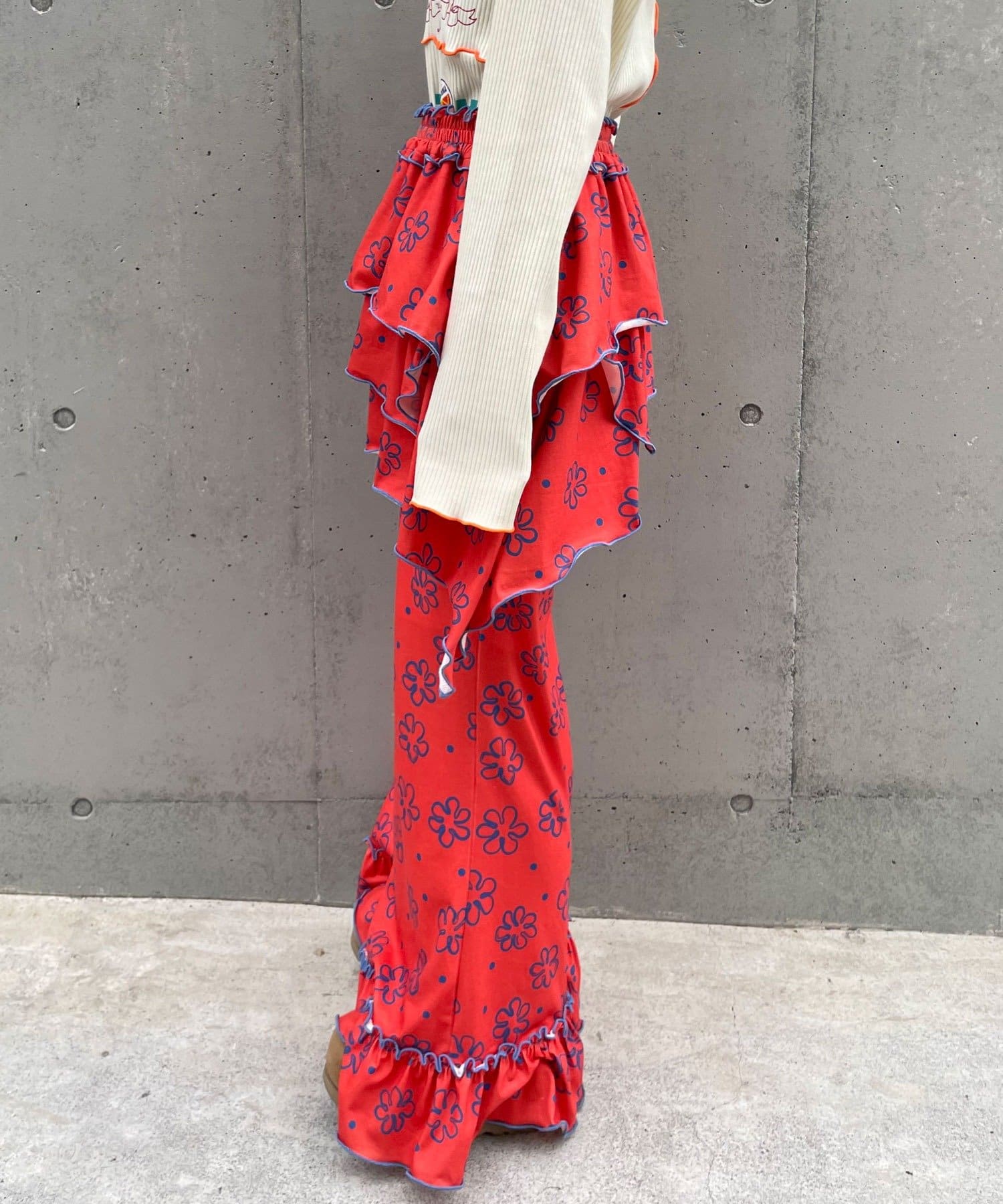 HELLO.SANFRANCISCO 不對稱半身裙+喇叭褲SET - Image 45