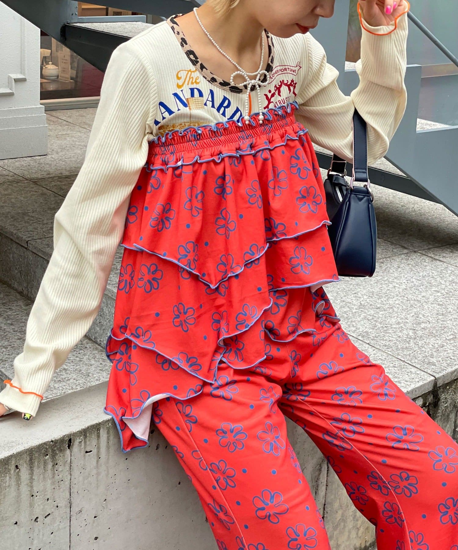 HELLO.SANFRANCISCO 不對稱半身裙+喇叭褲SET - Image 34