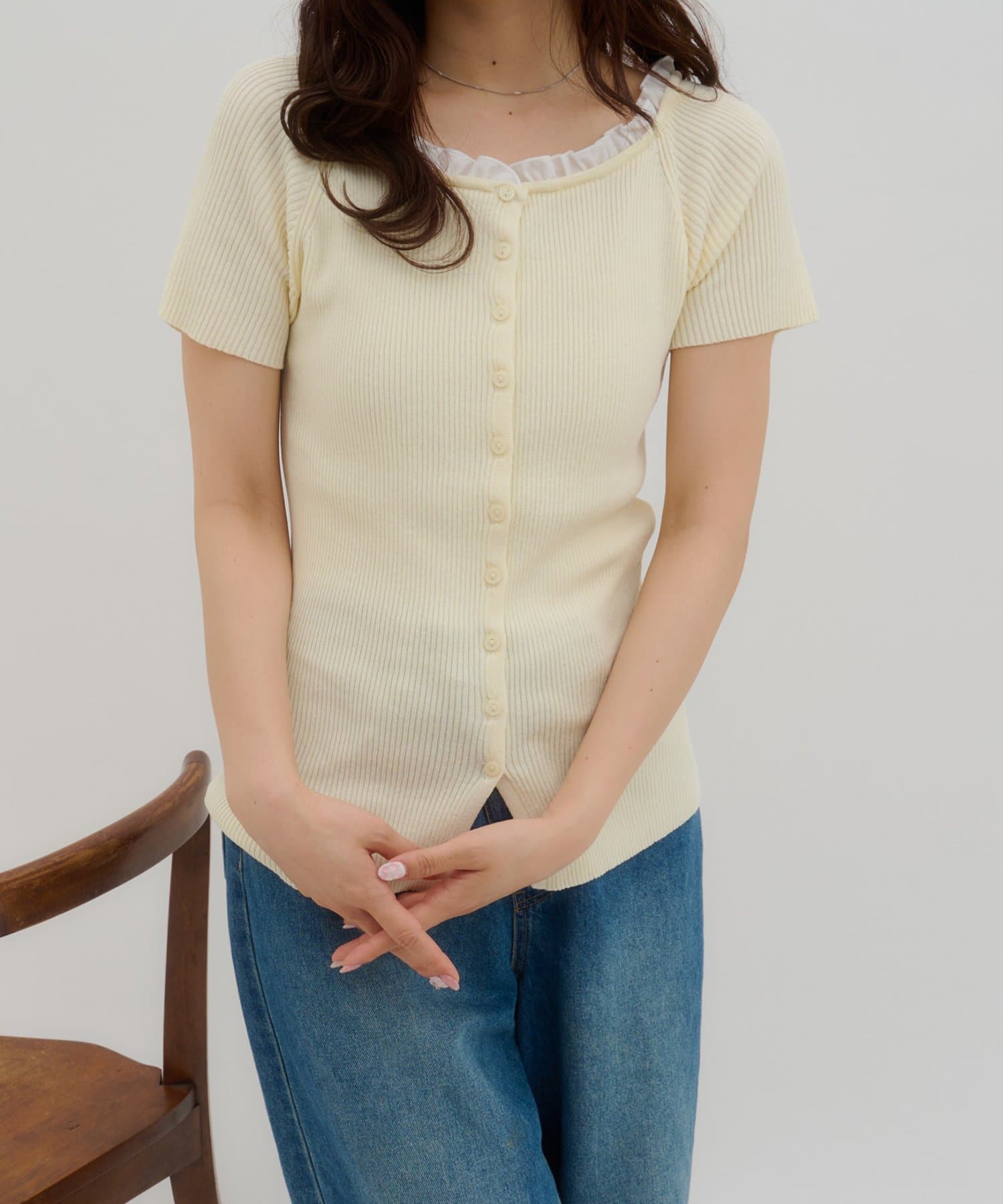 umm.By Discoat ruffled collar pullover - Image 8