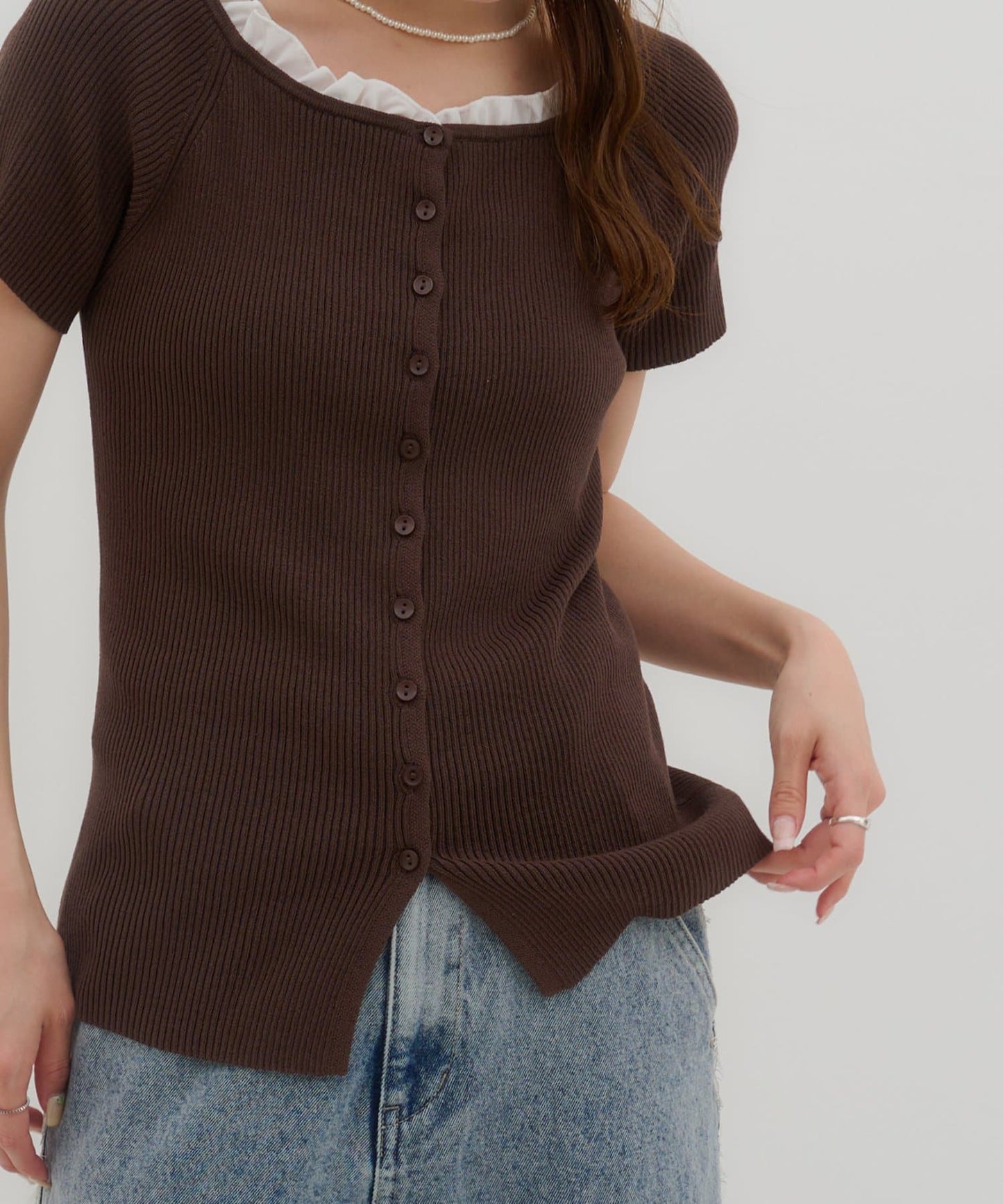 umm.By Discoat ruffled collar pullover - Image 37