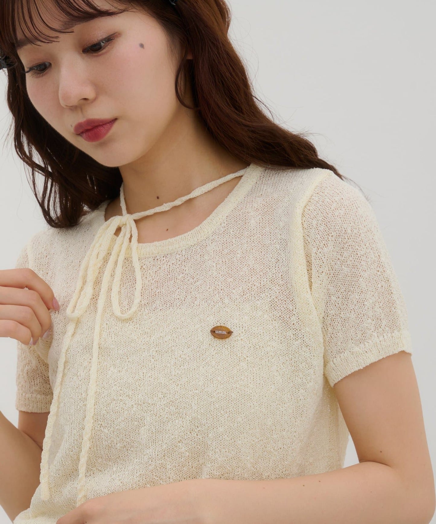 umm. By Discoat 短袖 pullover with choker - Image 2