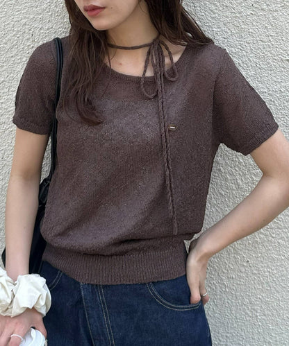 umm. By Discoat 短袖 pullover with choker - Image 3
