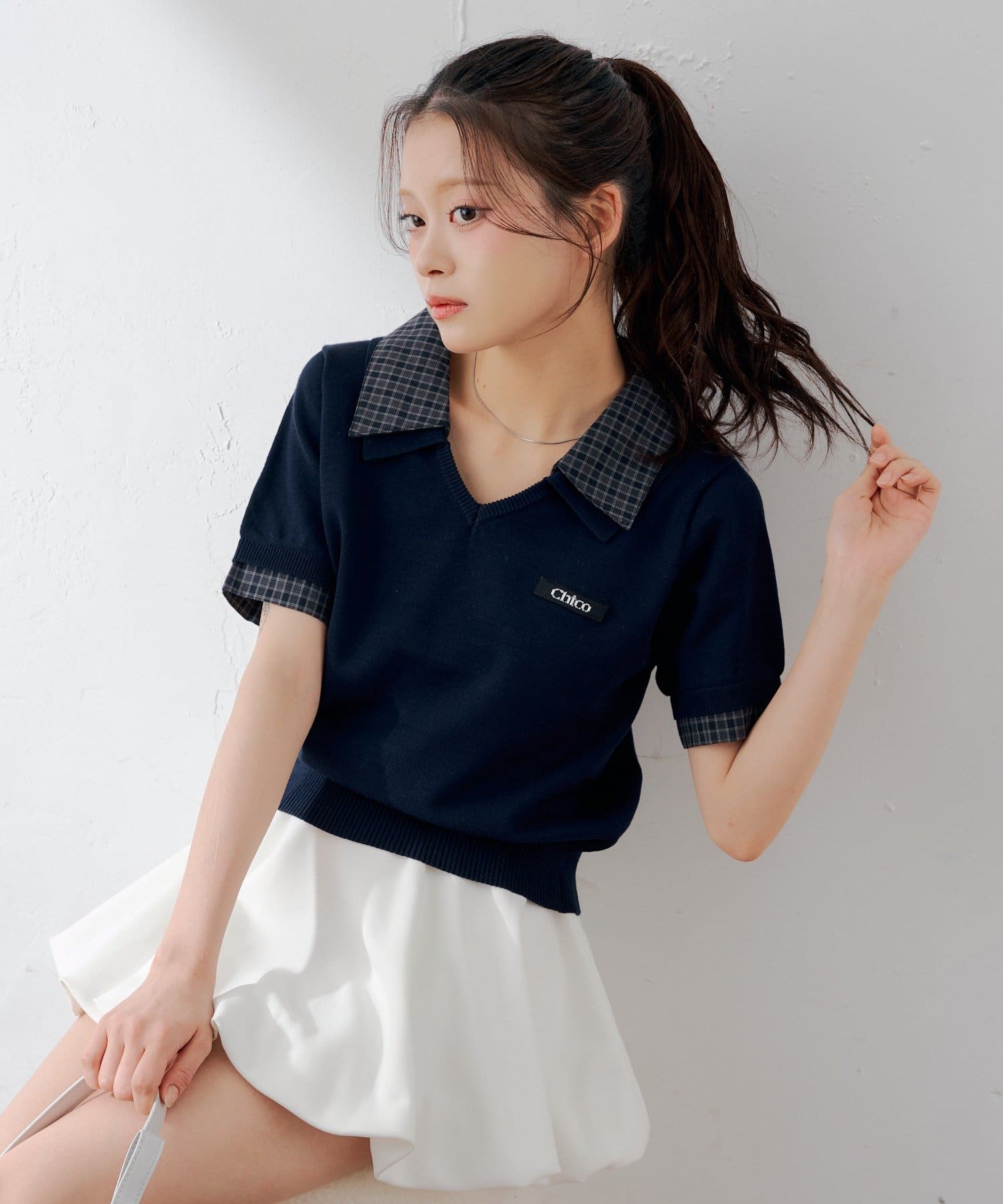 [Set Fair Item #2] CHICO 短袖V領Top - Image 5
