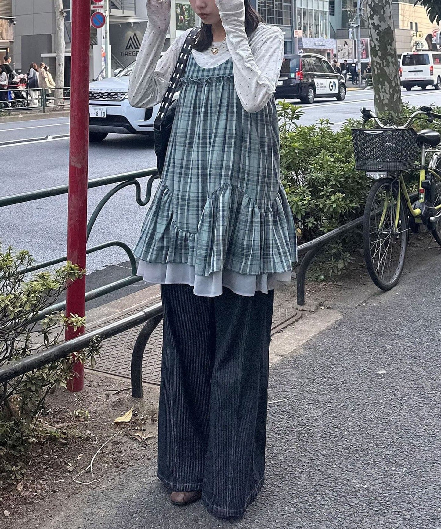 CIAOPANIC 復古格紋吊帶ops - Image 10