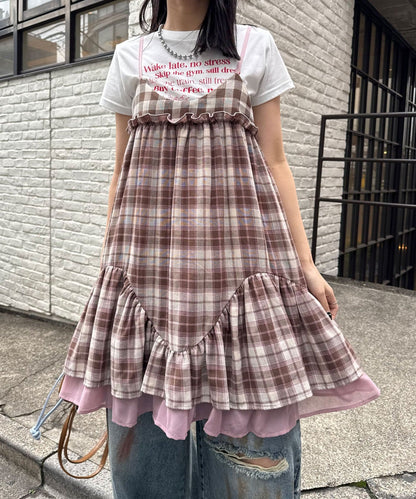 CIAOPANIC 復古格紋吊帶ops - Image 13