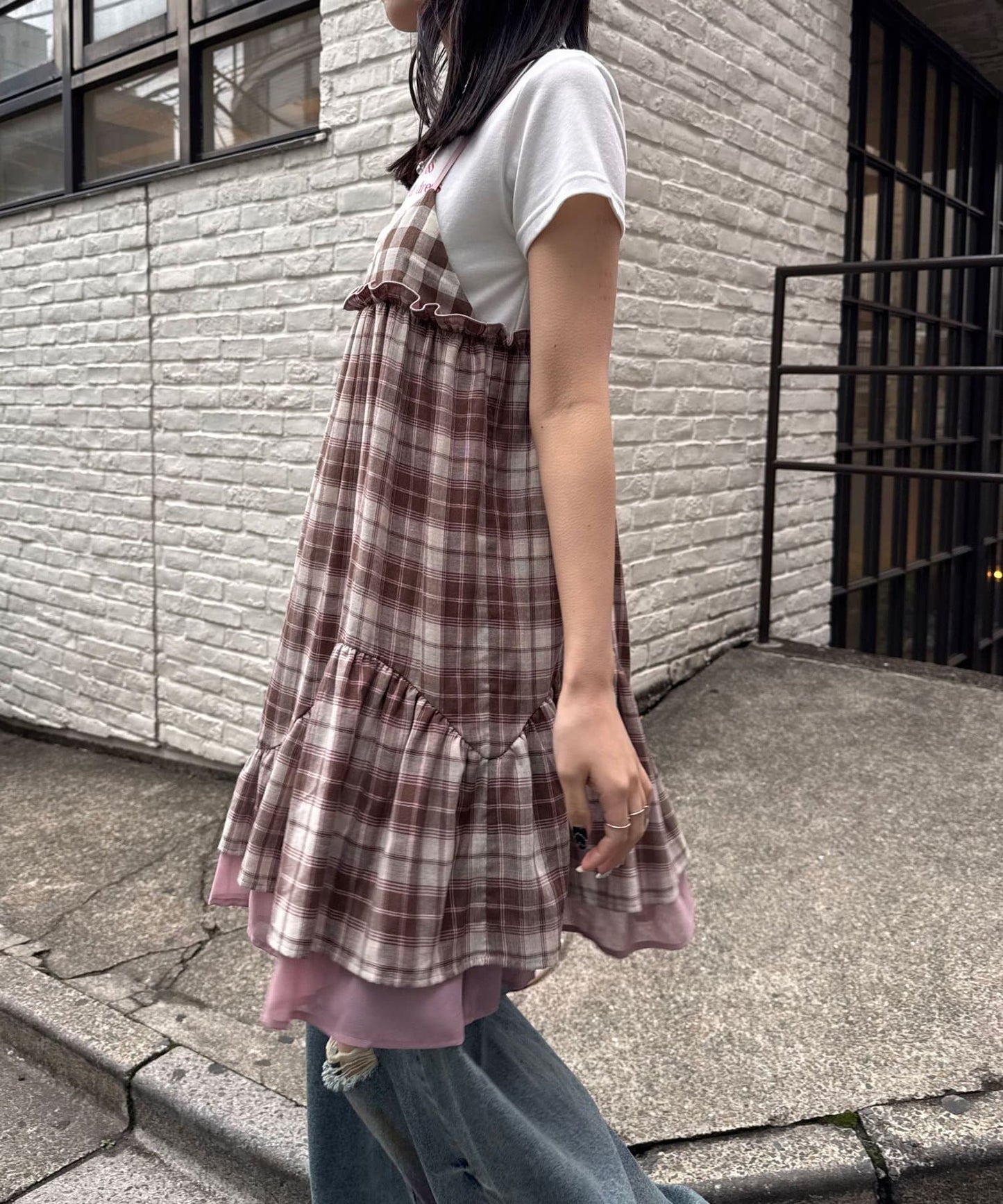 CIAOPANIC 復古格紋吊帶ops - Image 14