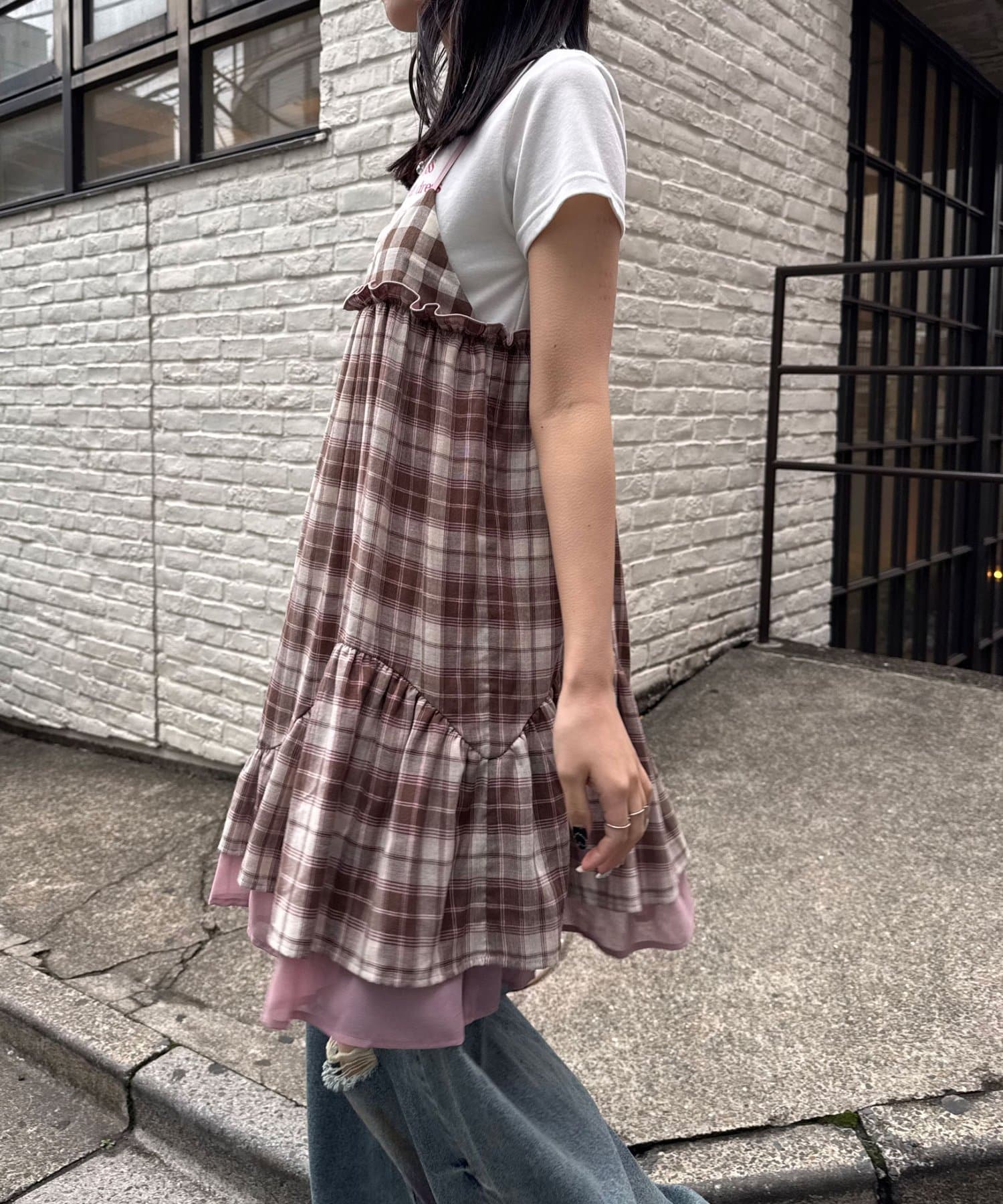 CIAOPANIC 復古格紋吊帶ops - Image 14