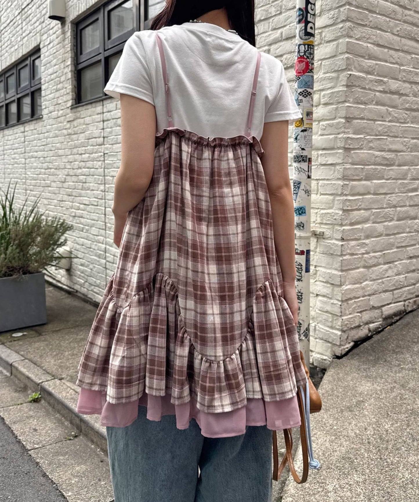 CIAOPANIC 復古格紋吊帶ops - Image 15
