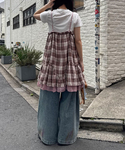 CIAOPANIC 復古格紋吊帶ops - Image 18