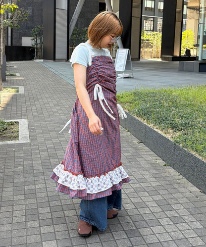 CIAOPANIC Lace Ribbon Shirred Camisole Dress - Image 22
