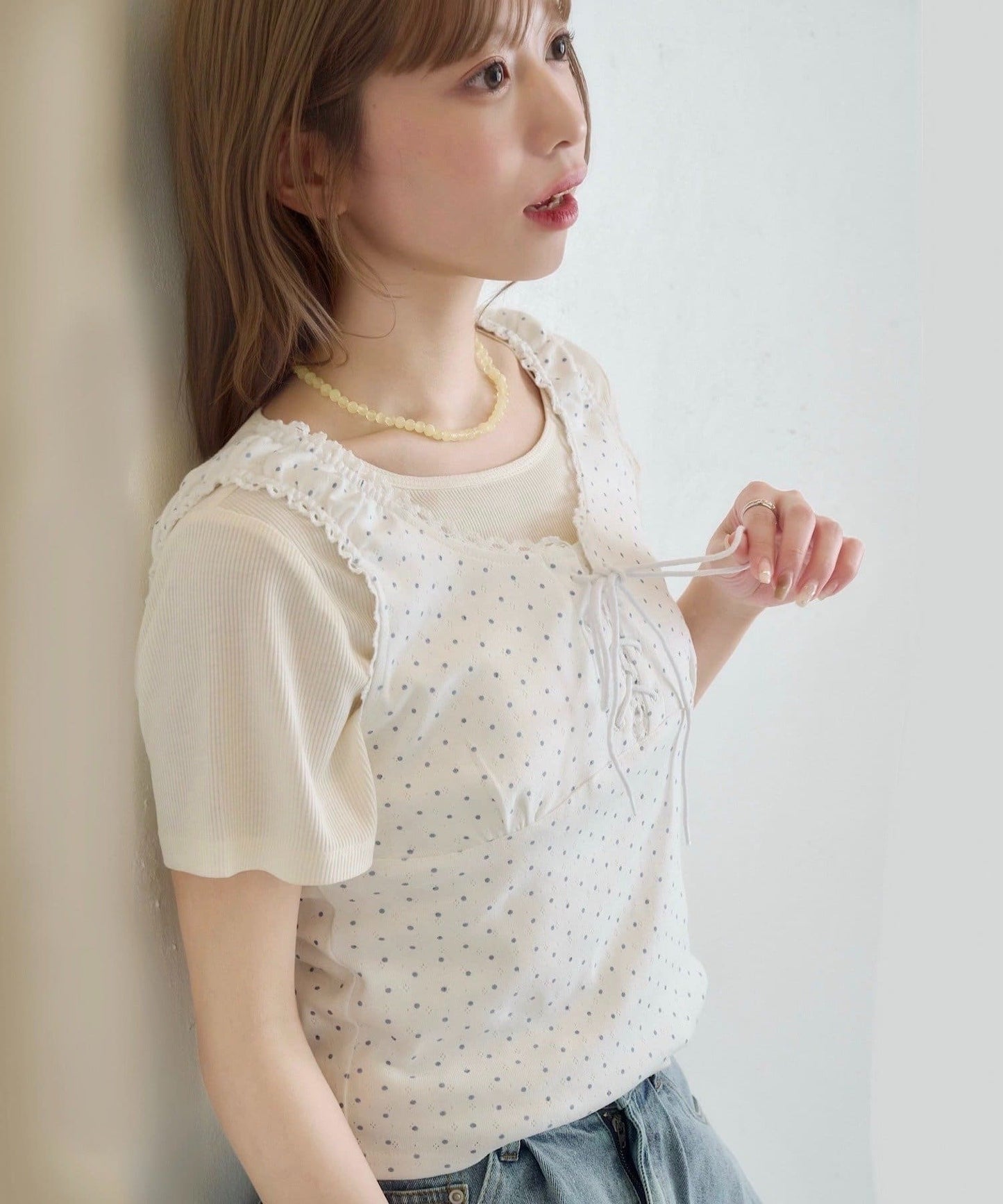 Kastane 波點背心分層2件SET - Image 4