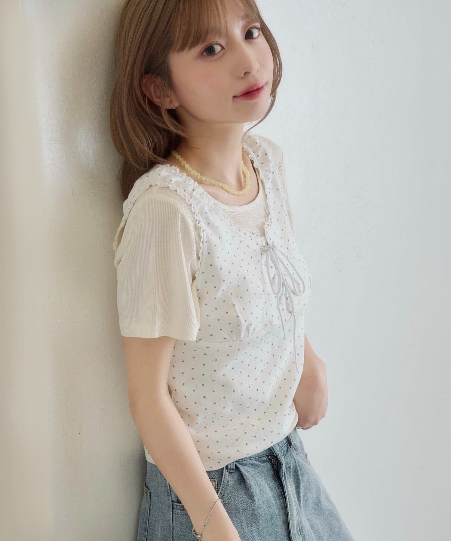 Kastane 波點背心分層2件SET - Image 5