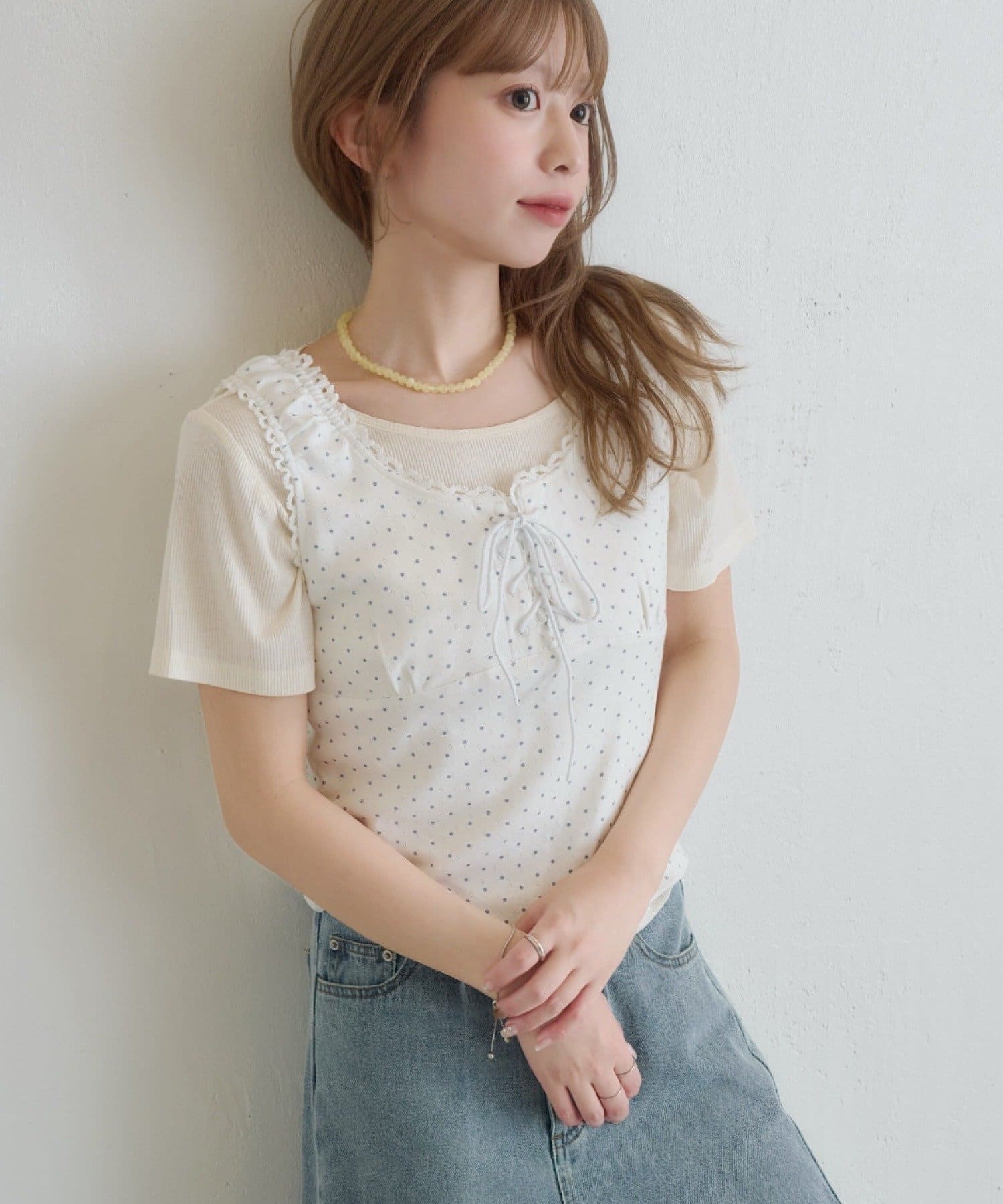 Kastane 波點背心分層2件SET - Image 6