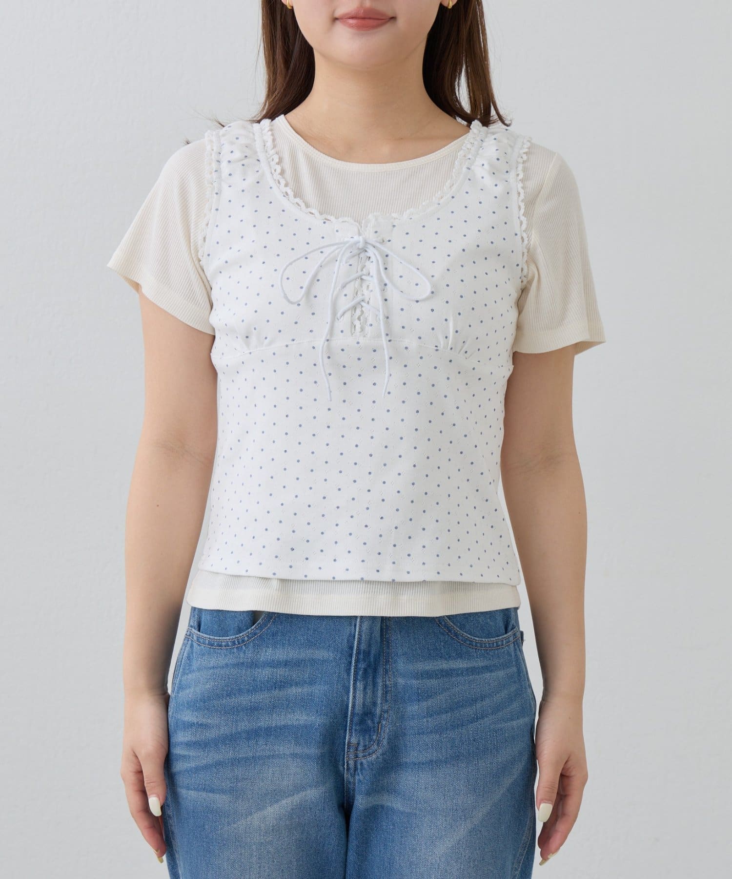 Kastane 波點背心分層2件SET - Image 44