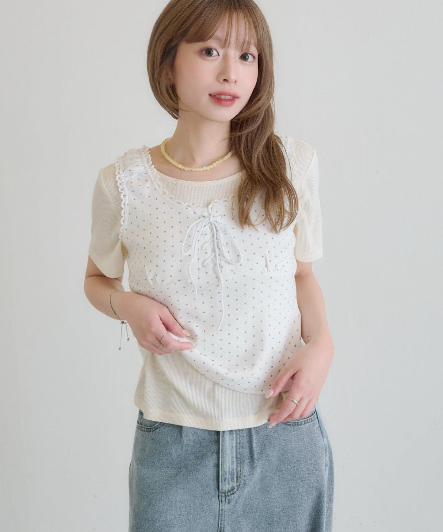 Kastane 波點背心分層2件SET - Image 9