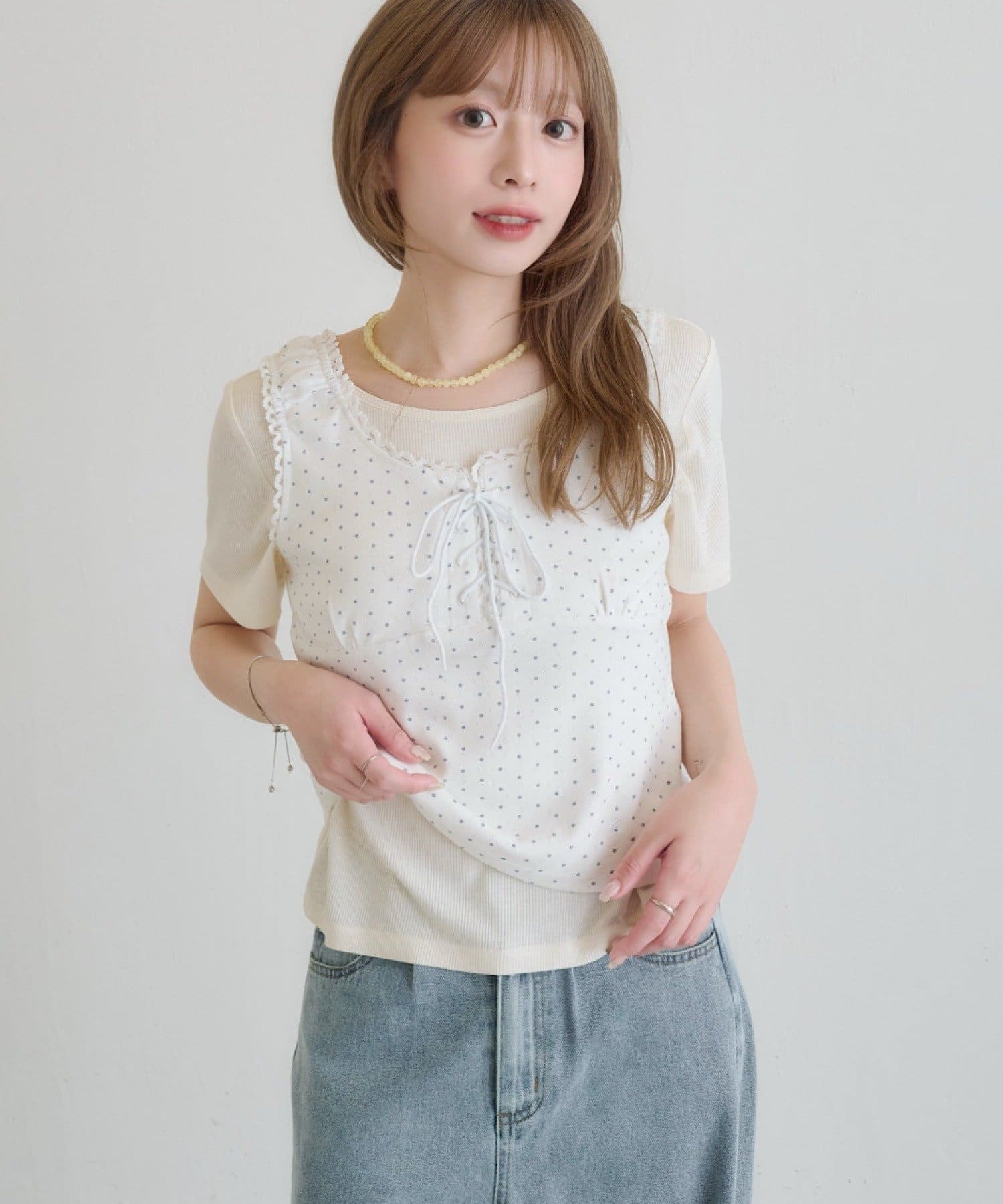 Kastane 波點背心分層2件SET - Image 9