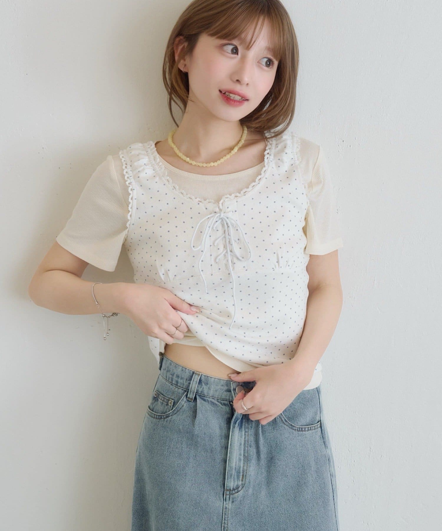 Kastane 波點背心分層2件SET - Image 11