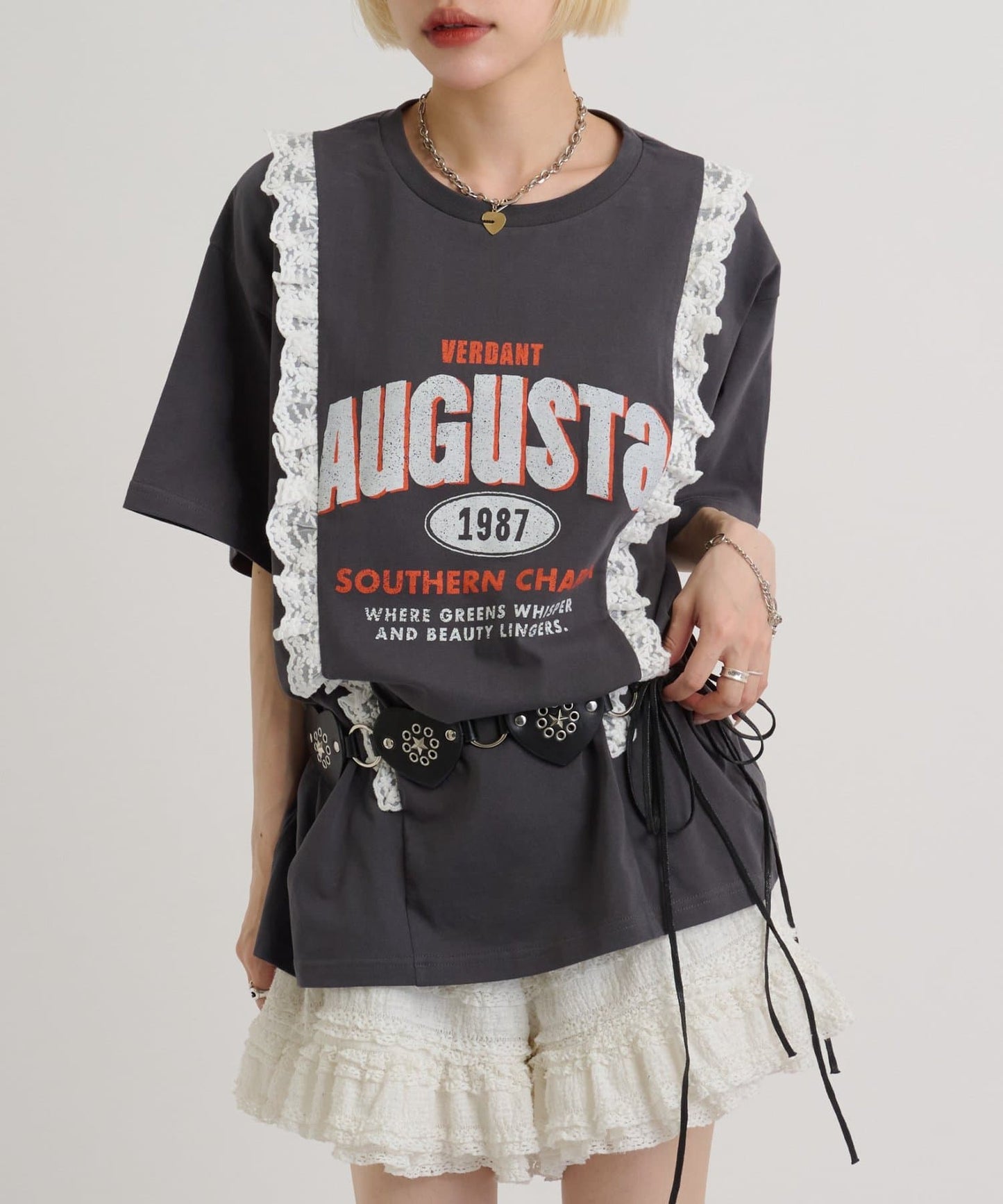 w closet Logo Lace Tee - Image 13