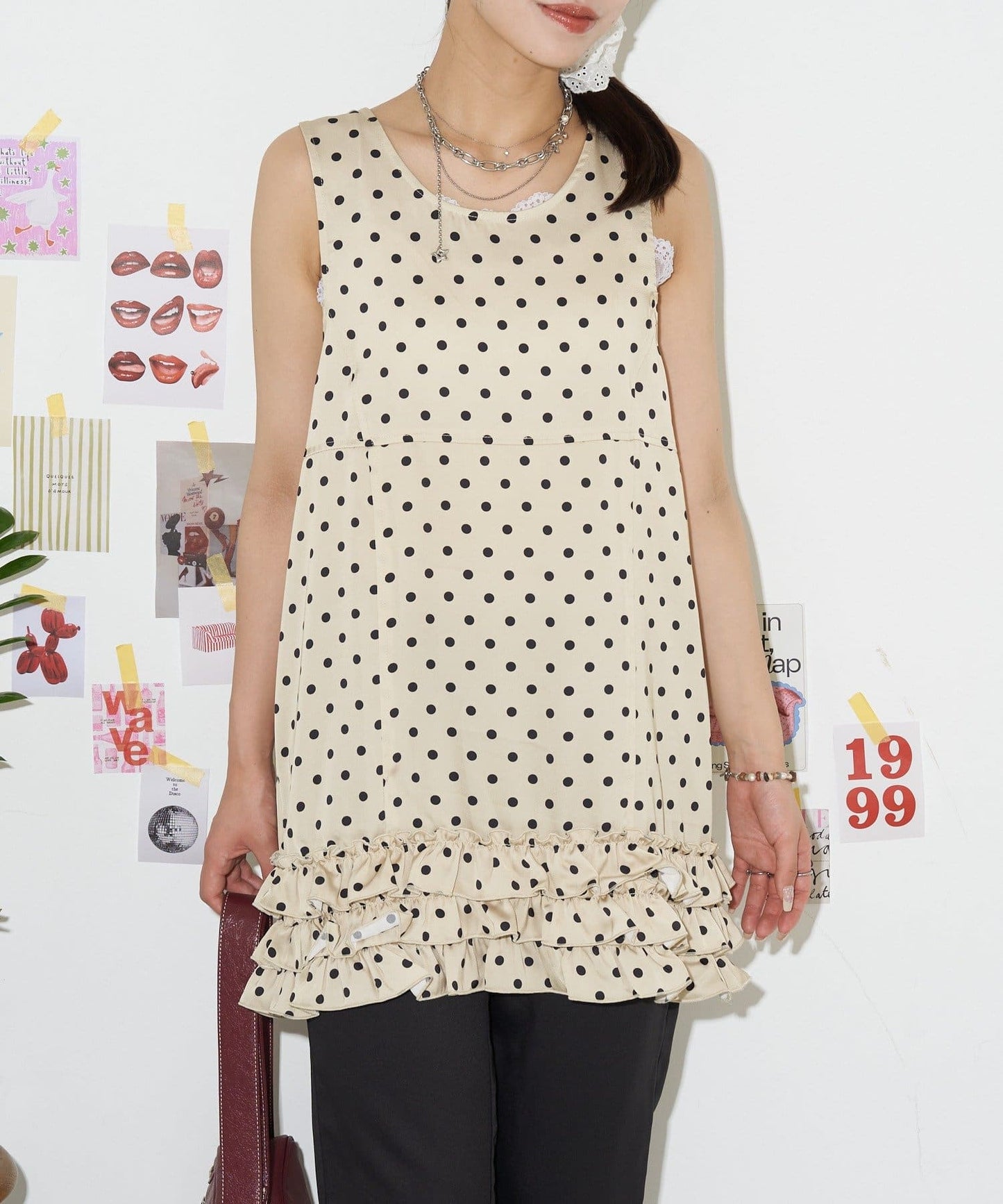 neutral by ciaopanic 荷葉邊波點 mini ops - Image 4