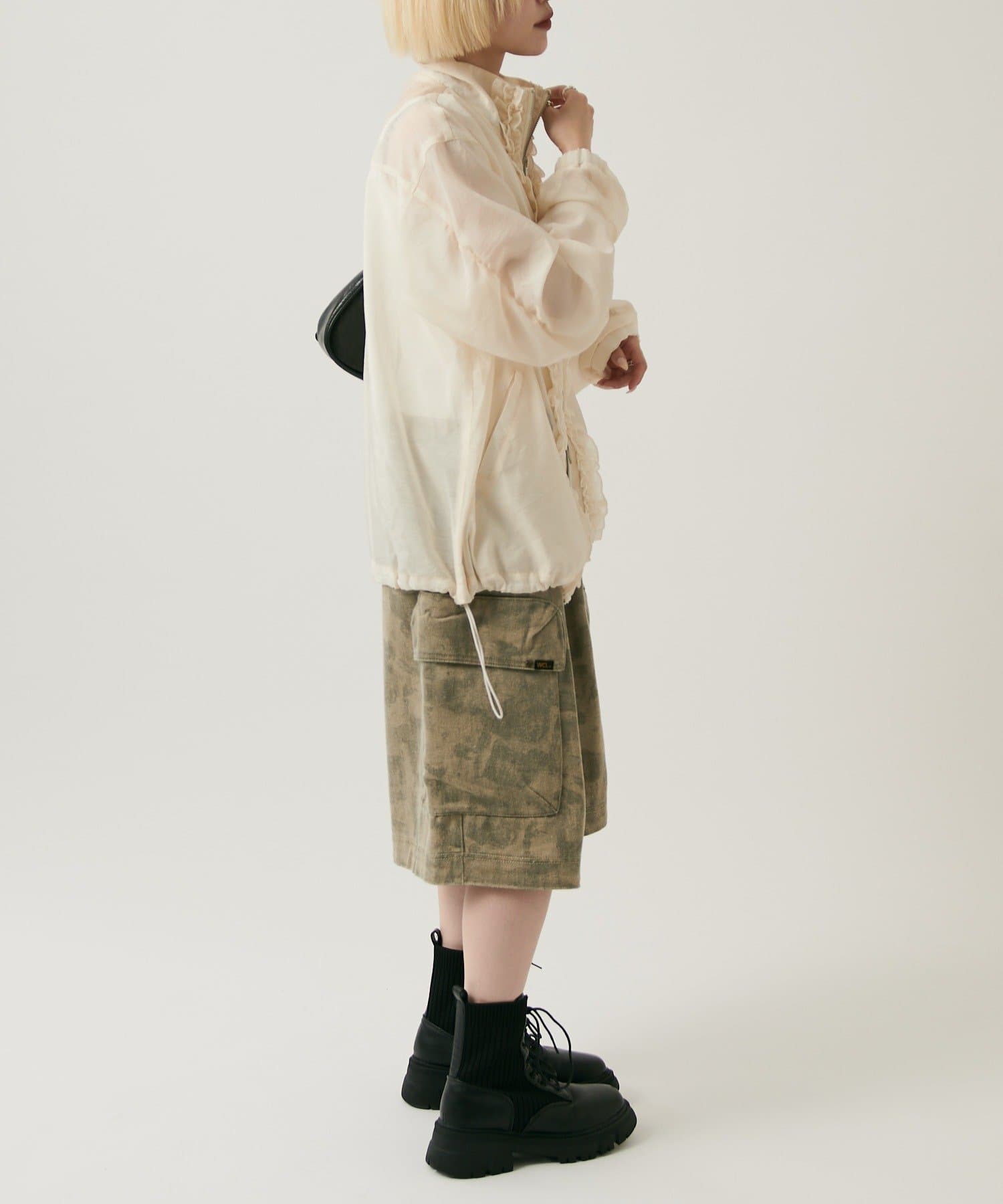 [長/短Version] w closet 薄紗荷葉邊外套 - Image 19